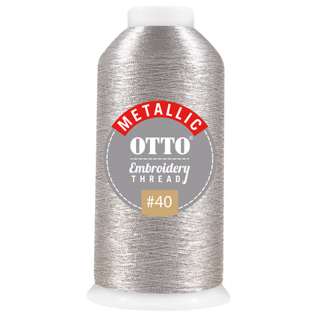 OTTO Embroidery Metallic Thread #40 1,100 yd. Cone OTTO 157-110 Otto Cap