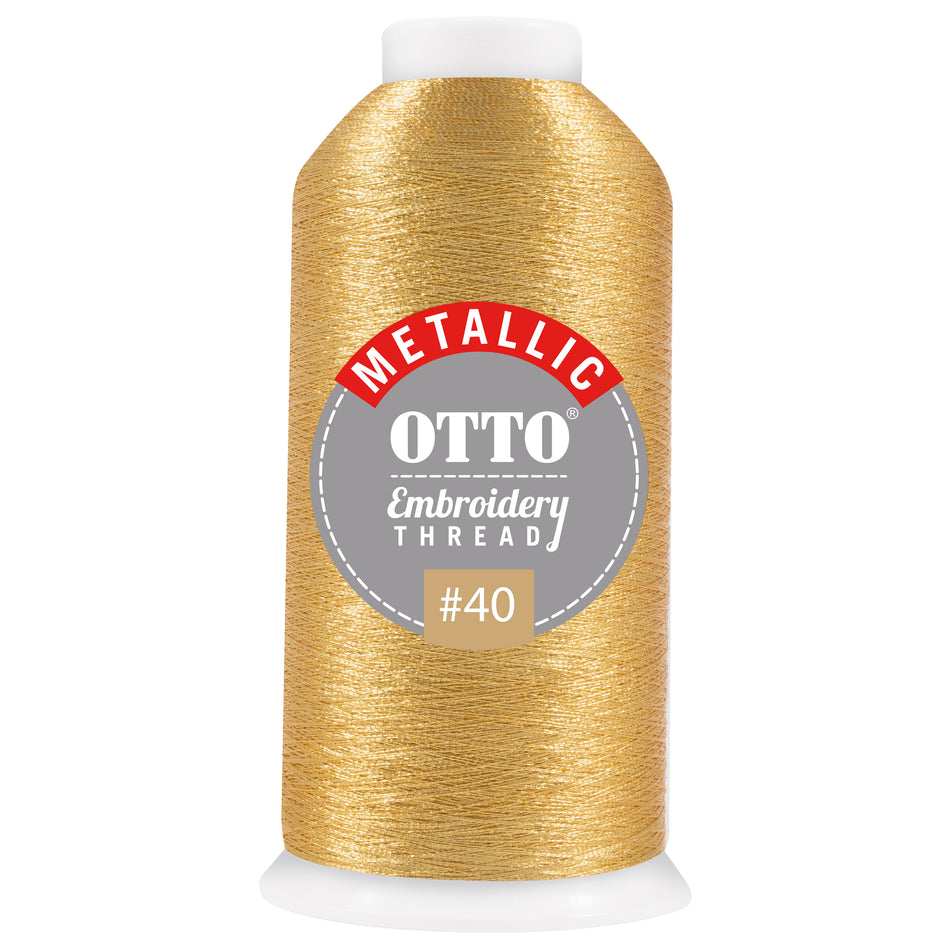 OTTO Embroidery Metallic Thread #40 1,100 yd. Cone OTTO 157-110 Otto Cap 704 - Thread 704 OSFM