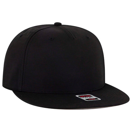 OTTO CAP "OTTO SNAP" 5 Panel Pro Style Snapback Hat OTTO 158-1176 Otto Cap 003B - Black OSFM - Adult