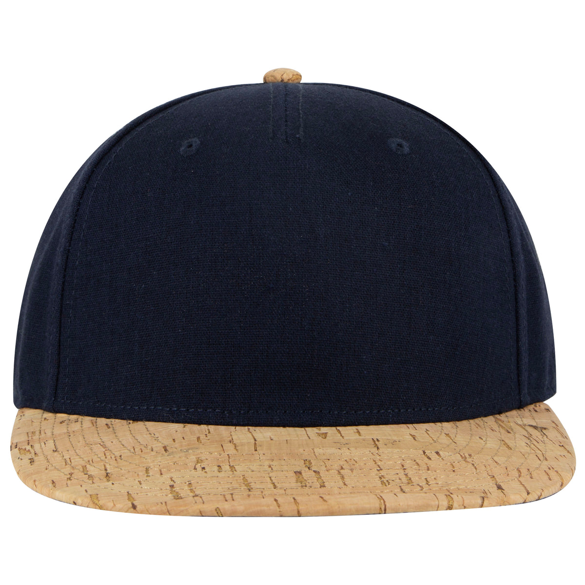 OTTO CAP "OTTO SNAP" 5 Panel Pro Style Snapback Hat OTTO 158-1176 Otto Cap 11204 - Cork/Nvy OSFM - Adult