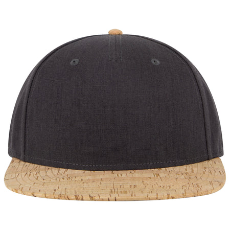 OTTO CAP "OTTO SNAP" 5 Panel Pro Style Snapback Hat OTTO 158-1176 Otto Cap 11225 - Cork/Ch Gry OSFM - Adult