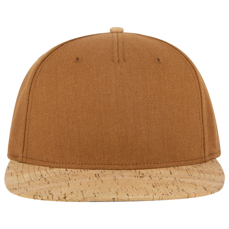 OTTO CAP "OTTO SNAP" 5 Panel Pro Style Snapback Hat OTTO 158-1176 Otto Cap 11284 - Cork/Cy Brn OSFM - Adult