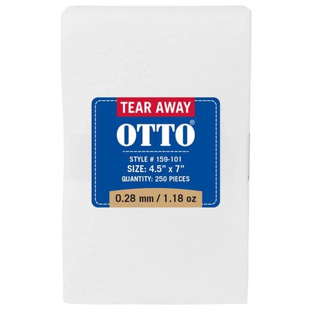 OTTO Embroidery Stabilizer Backing Tear Away Sheets OTTO 159-101 Otto Cap