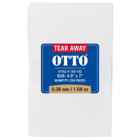 OTTO Embroidery Stabilizer Backing Tear Away Sheets OTTO 159-102 Otto Cap 016 - White OSFM - Adult