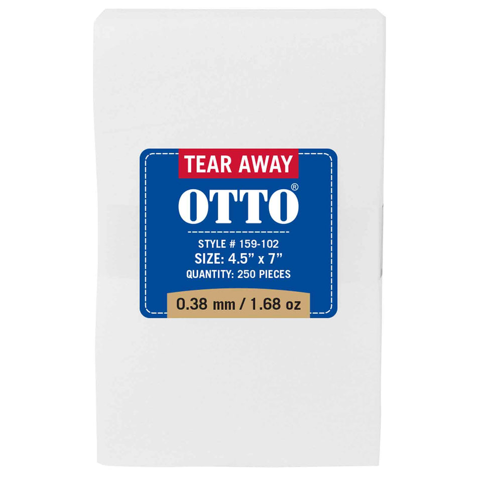 OTTO Embroidery Stabilizer Backing Tear Away Sheets OTTO 159-102 Otto Cap 016 - White OSFM - Adult