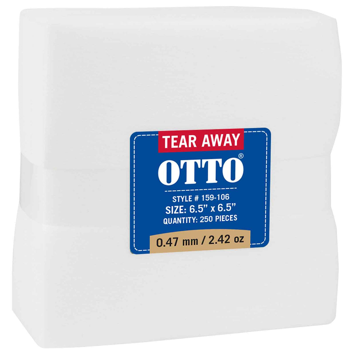 OTTO Embroidery Stabilizer Backing Tear Away Sheets OTTO 159-106