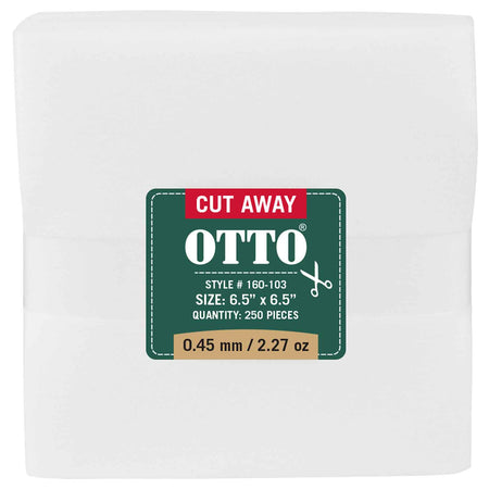 OTTO Embroidery Stabilizer Backing Cut Away Sheets OTTO 160-103 Otto Cap 016 - White OSFM