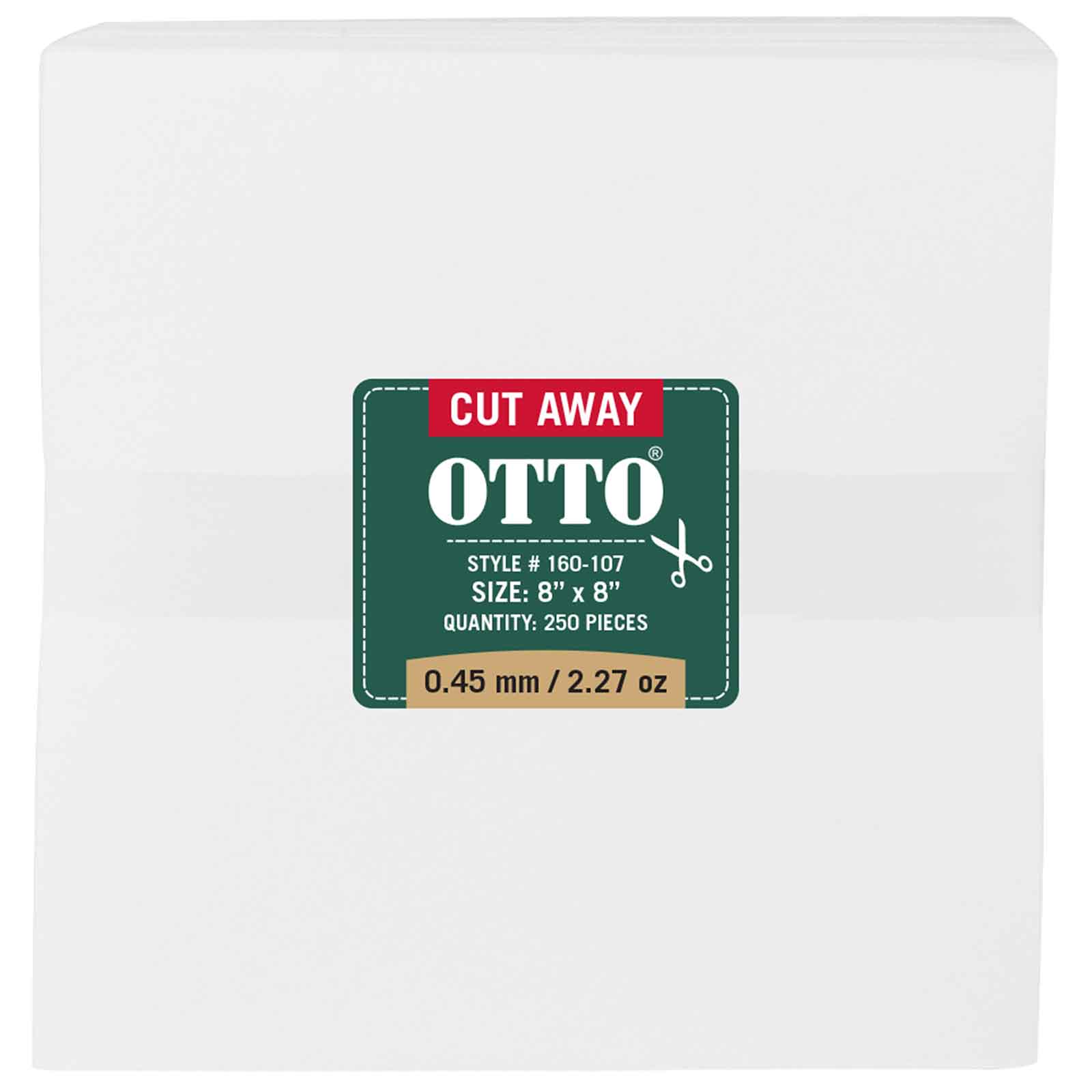 OTTO Cut Away Backing Sheets OTTO 160-107 Otto Cap 016 - White OSFM - Adult