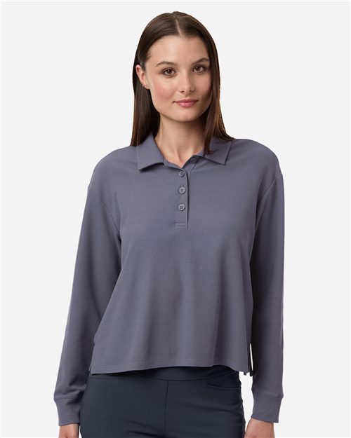 Adidas Women's Beyond Long Sleeve Loose Polo - Adidas A1008