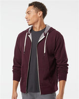 Independent Trading Co. Unisex Heathered French Terry Full-Zip Hooded Sweatshirt - Independent Trading Co. PRM90HTZ