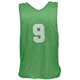 NUMBERED PRACTICE VEST, ADULT GREEN