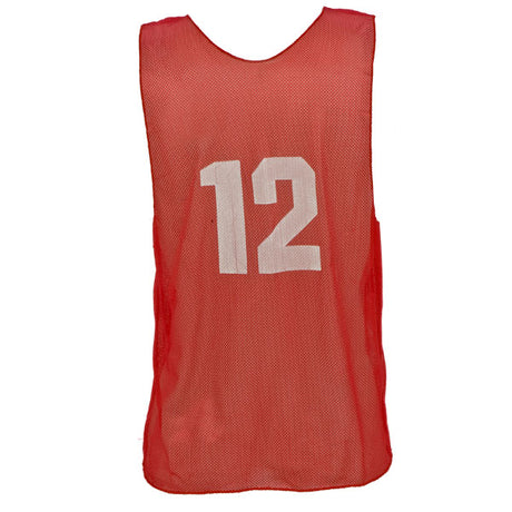 NUMBERED PRACTICE VEST, YOUTH RED