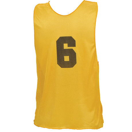 NUMBERED PRACTICE VEST, YOUTH YELLOW