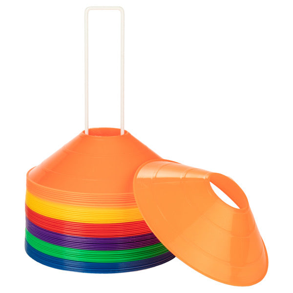 SAUCER FIELD CONE SET OF 48 IN SIX ASSORTED COLORS