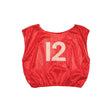 NUMBERED SCRIMMAGE VEST, ADULT RED