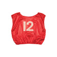NUMBERED SCRIMMAGE VEST, YOUTH RED