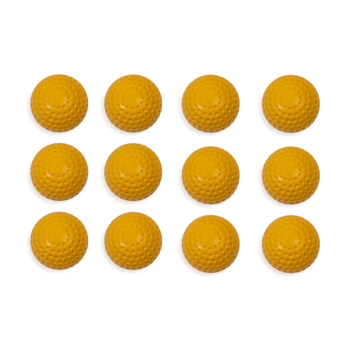 DIMPLED PITCHING MACHINE BASEBALLS YELLOW