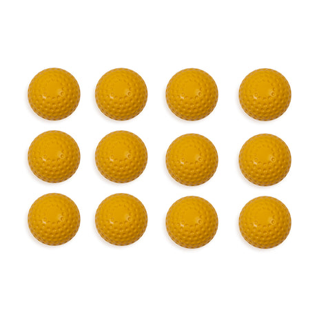 DIMPLED PITCHING MACHINE BASEBALLS YELLOW