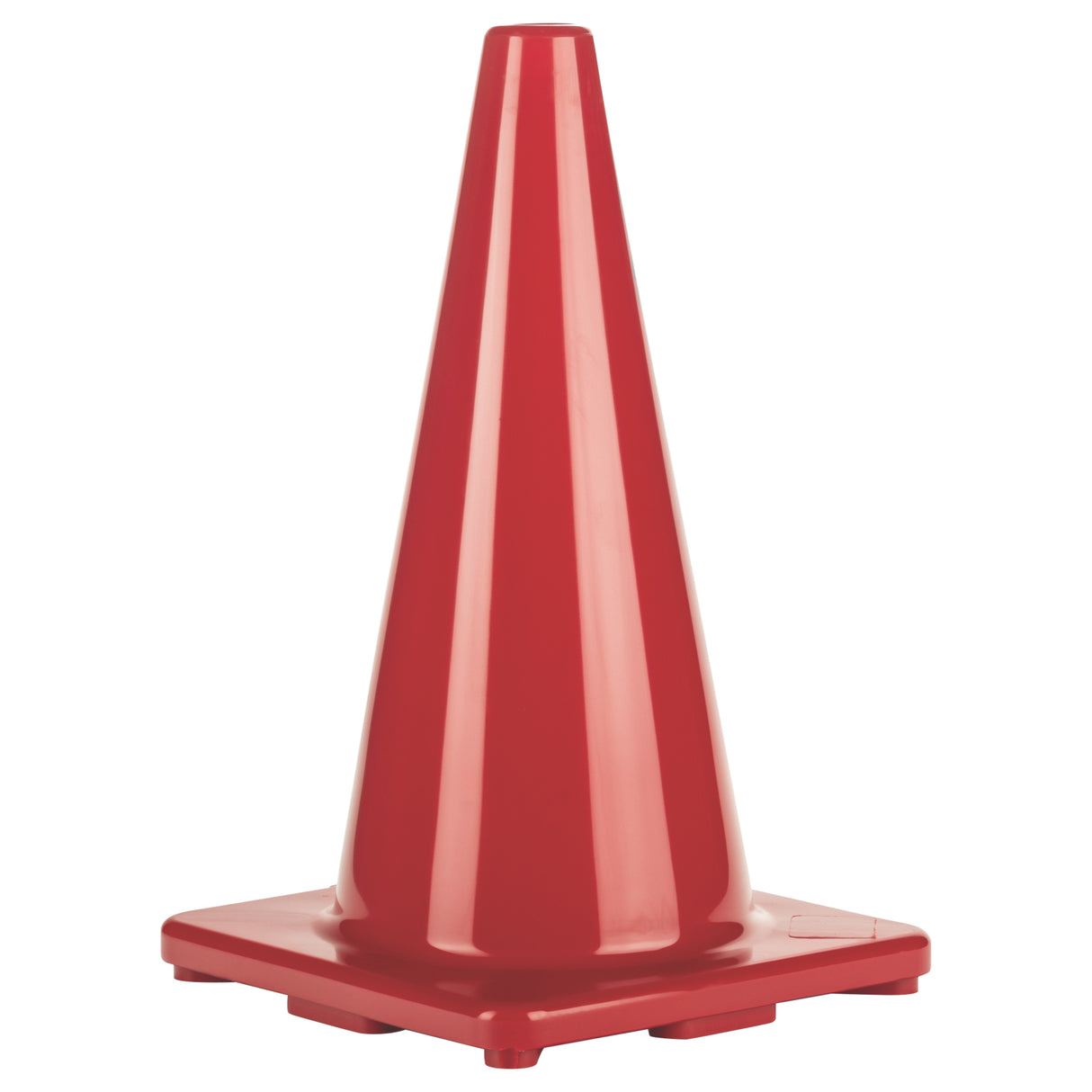 18"H HIGH-VISIBILITY FLEXIBLE VINYL CONE RED