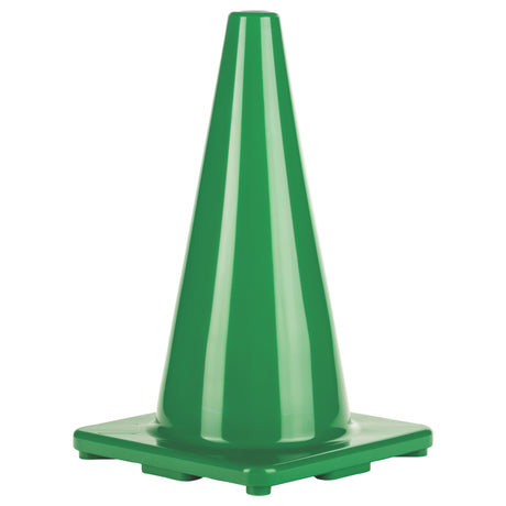 18"H HIGH-VISIBILITY FLEXIBLE VINYL CONE GREEN