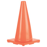 18"H HIGH-VISIBILITY FLEXIBLE VINYL CONE ORANGE
