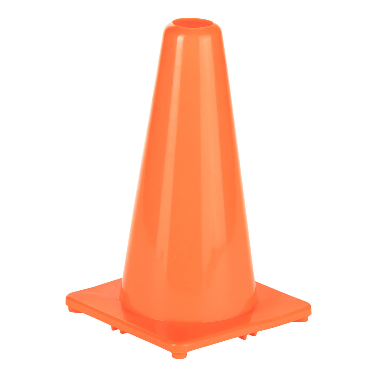 9"H HIGH-VISIBILITY FLEXIBLE VINYL CONE ORANGE