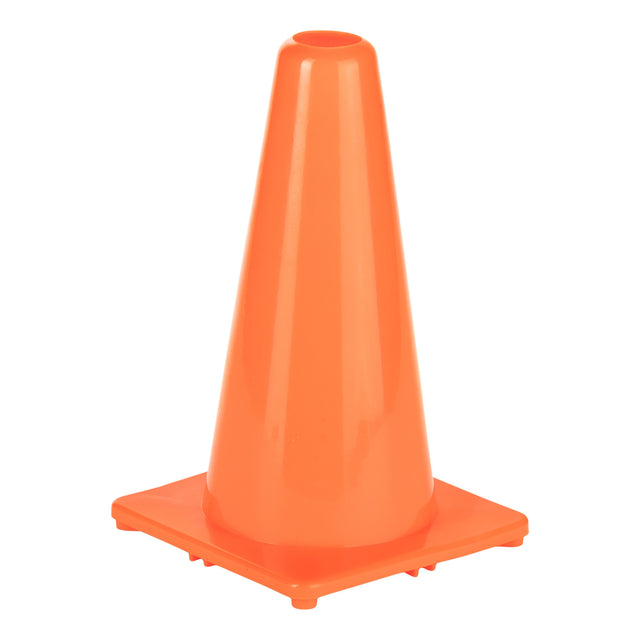 9"H HIGH-VISIBILITY FLEXIBLE VINYL CONE ORANGE