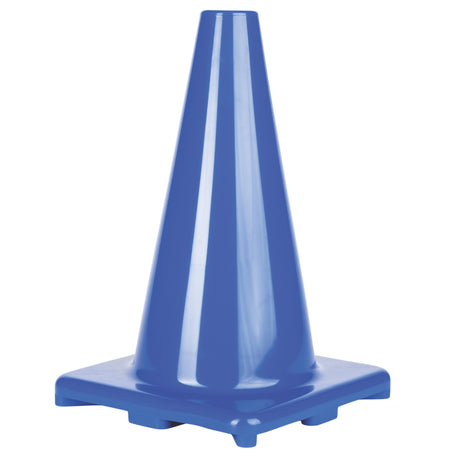 12"H HIGH-VISIBILITY FLEXIBLE VINYL CONE BLUE