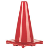 12"H HIGH-VISIBILITY FLEXIBLE VINYL CONE RED