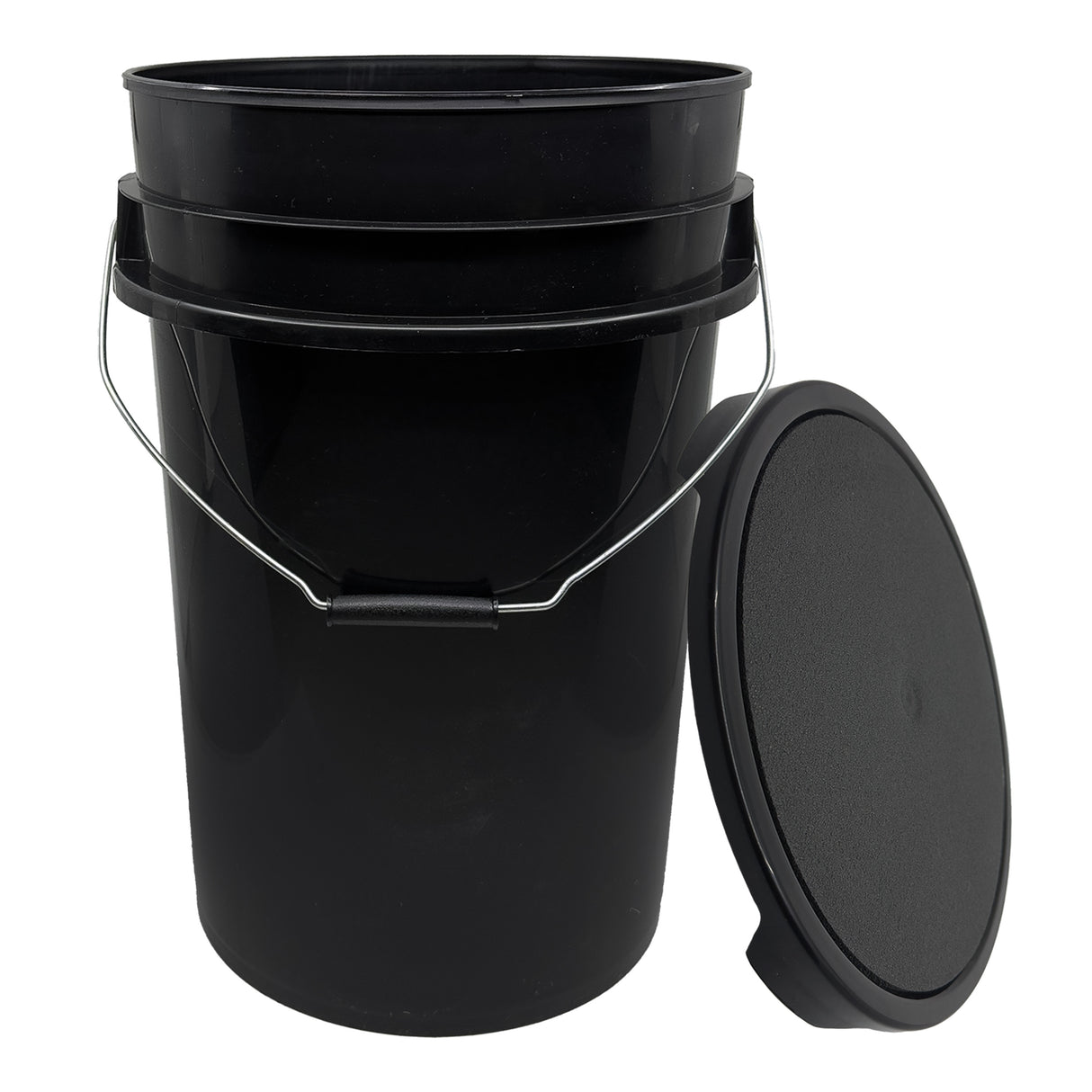 6 GALLON BALL BUCKET BLACK