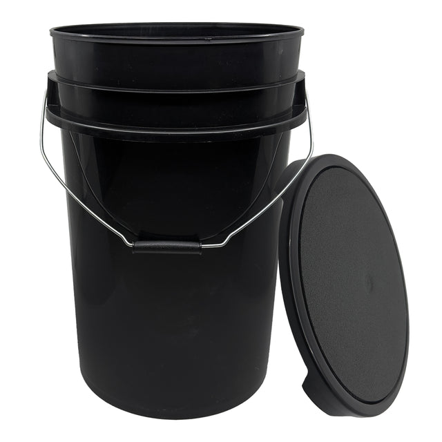 6 GALLON BALL BUCKET BLACK