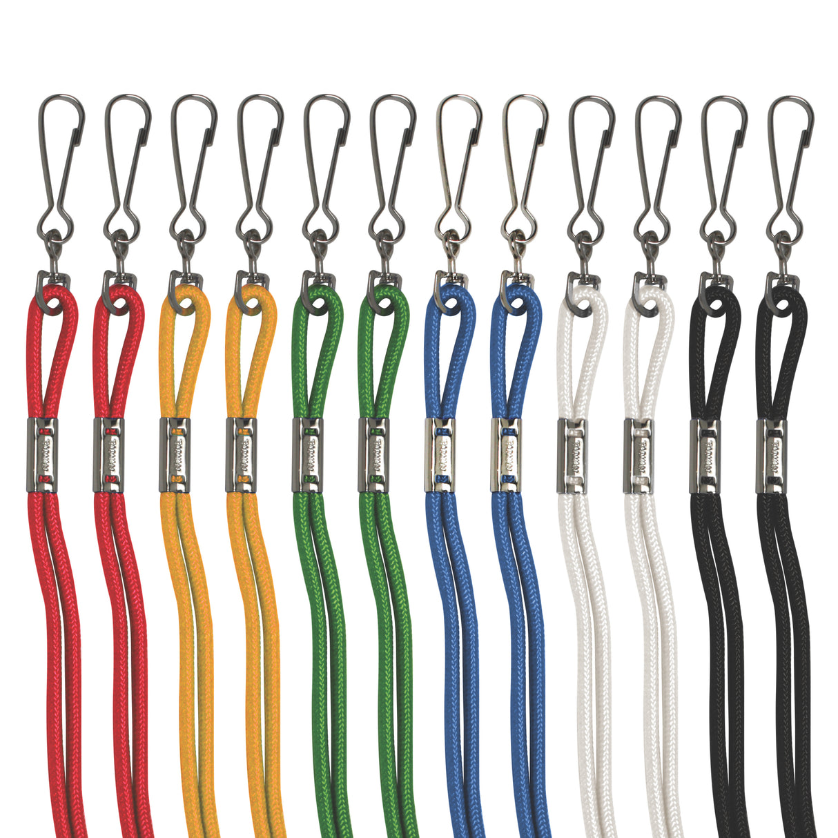 HEAVY-DUTY NYLON LANYARDS ASSORTED/POLY BAG