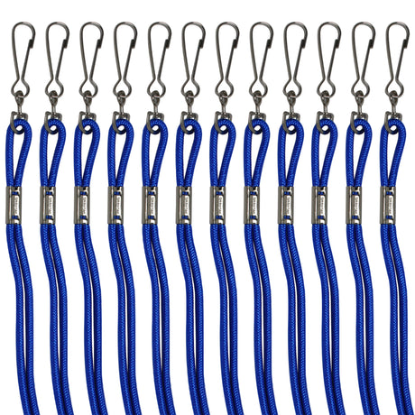 HEAVY-DUTY NYLON LANYARDS BLUE/POLY BAG