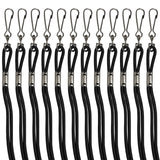 HEAVY-DUTY NYLON LANYARDS BLACK/POLY BAG
