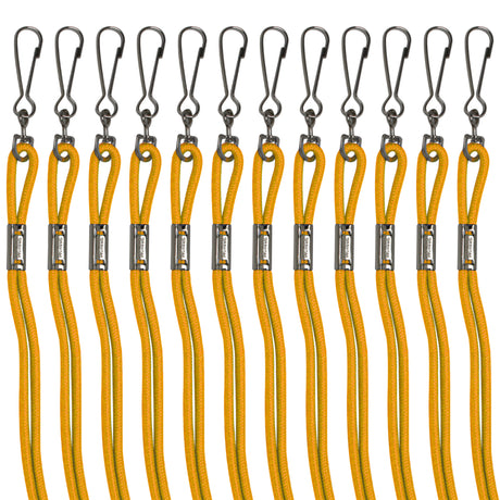 HEAVY-DUTY NYLON LANYARDS GOLD/POLY BAG