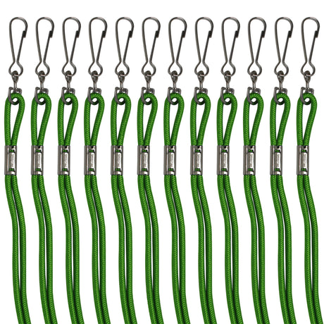 HEAVY-DUTY NYLON LANYARDS GREEN/POLY BAG