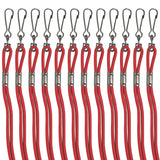 HEAVY-DUTY NYLON LANYARDS RED/POLY BAG