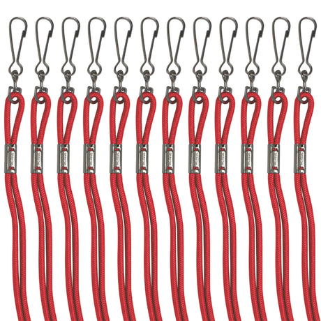 HEAVY-DUTY NYLON LANYARDS RED/POLY BAG