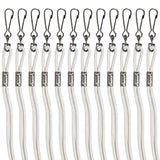 HEAVY-DUTY NYLON LANYARDS WHITE/POLY BAG
