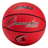 SIZE 5 RUBBER BASKETBALL RED