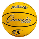 SIZE 5 RUBBER BASKETBALL YELLOW