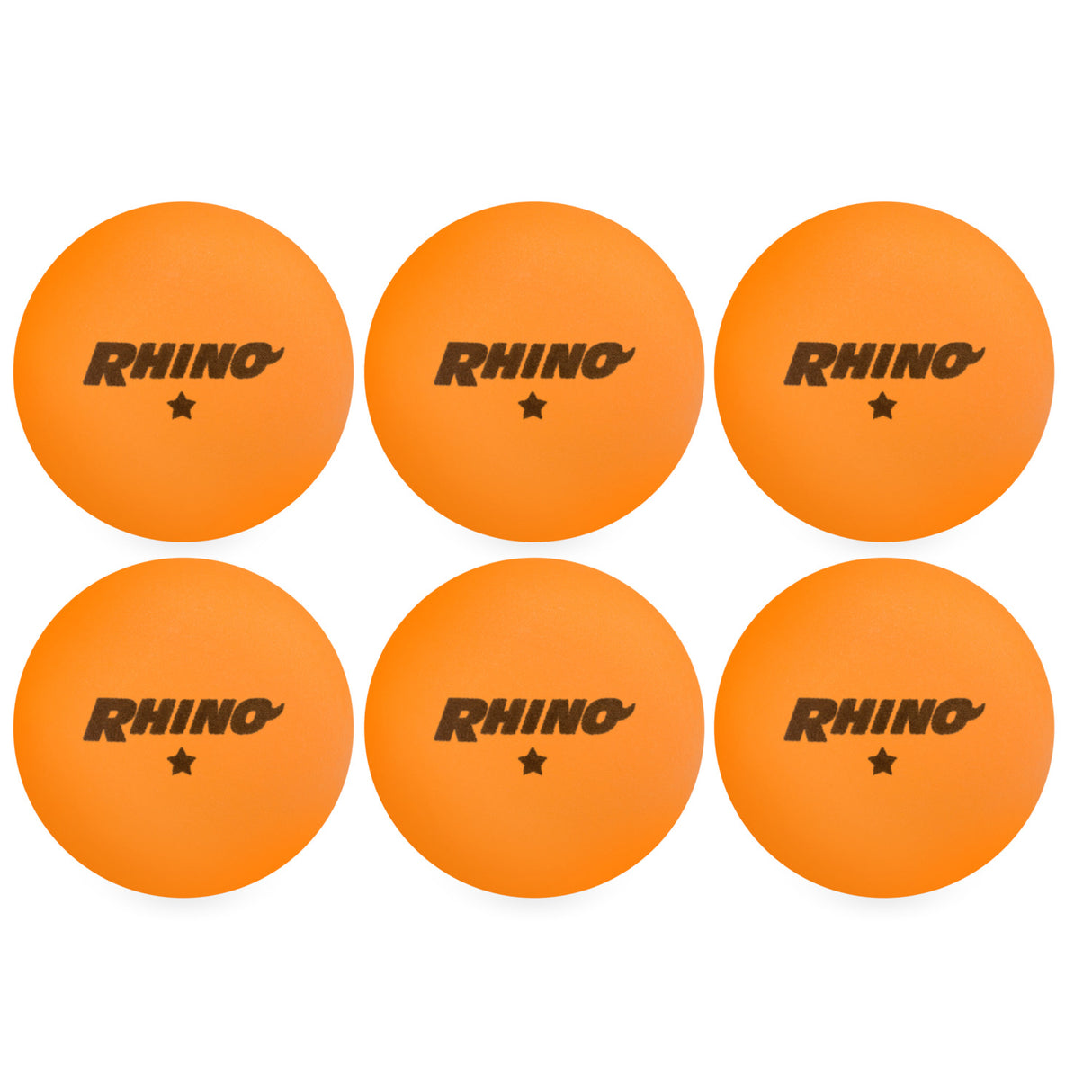 1-STAR TABLE TENNIS BALLS, PACK OF 6 ORANGE