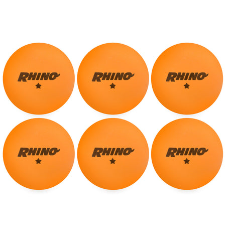 1-STAR TABLE TENNIS BALLS, PACK OF 6 ORANGE
