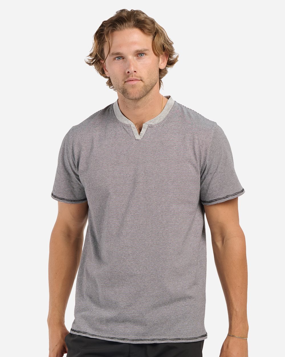 Boxercraft Men's Striped V-Notch T-Shirt - Boxercraft BM2401
