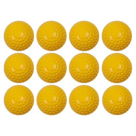 DIMPLED PITCHING MACHINE SOFTBALLS 11"D, YELLOW
