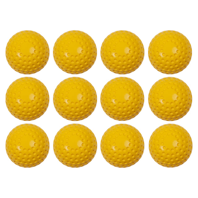 DIMPLED PITCHING MACHINE SOFTBALLS 11"D, YELLOW