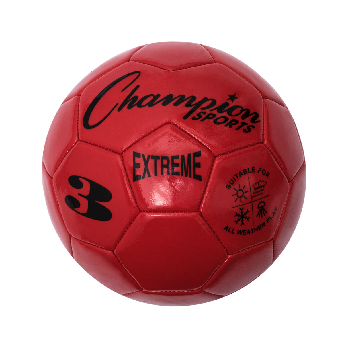 EXTREME SOCCER BALL, SIZE 3 RED