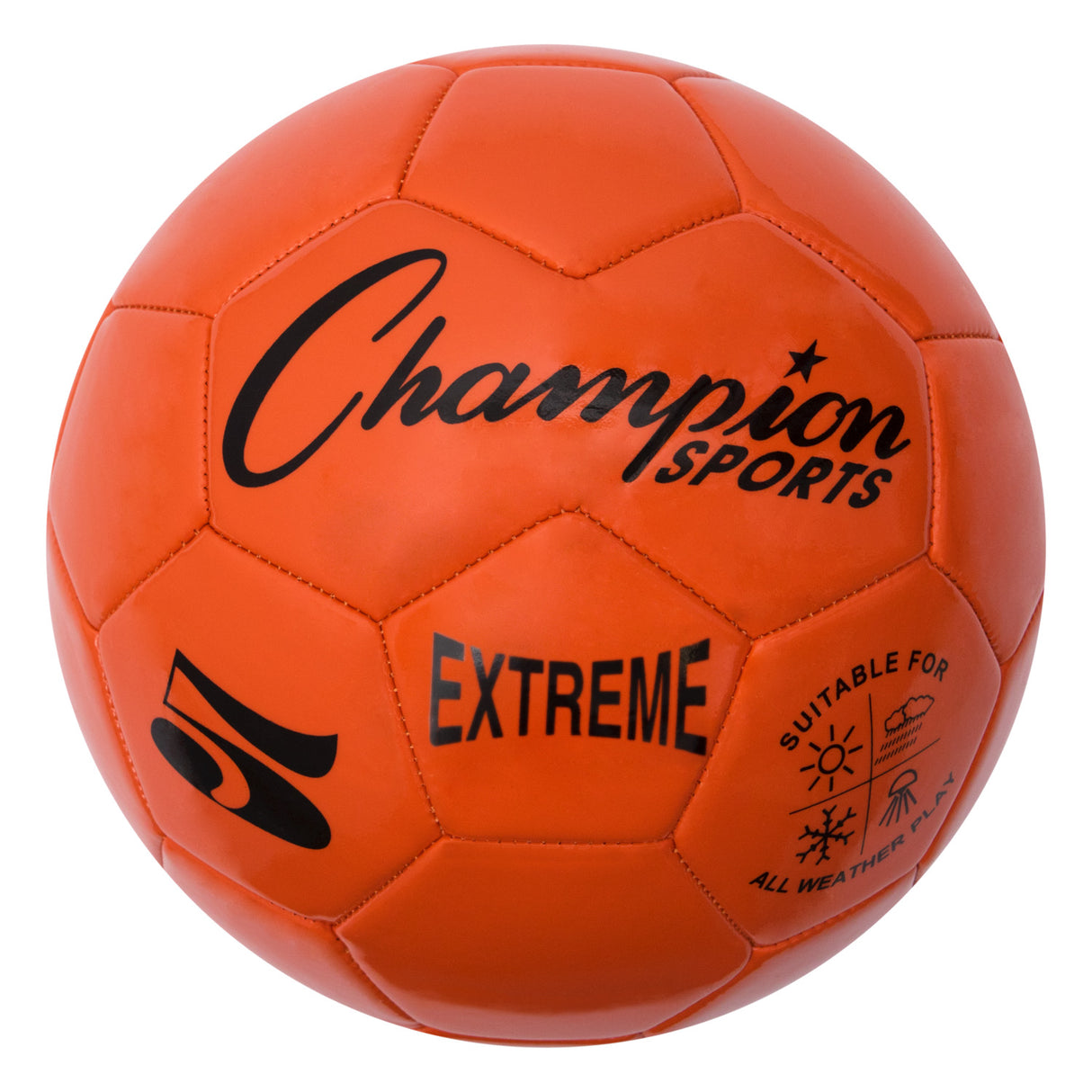 EXTREME SOCCER BALL, SIZE 5 ORANGE