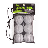 LACROSSE BALL SET WHITE, 6-PACK