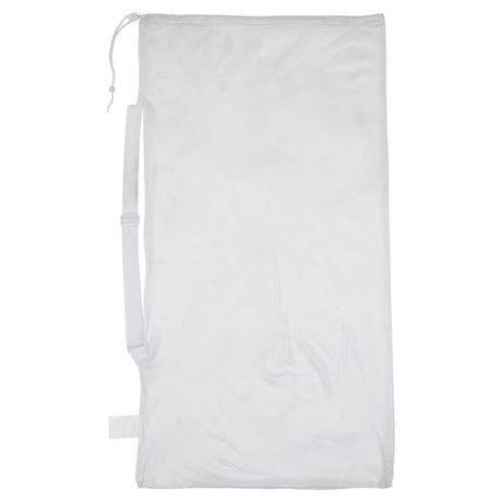 MESH EQUIPMENT BAG WITH SHOULDER STRAP WHITE